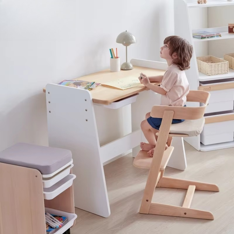 Baby Food Chair - 깔끔한 나무 아기 식탁의자, 3-in-1 조절