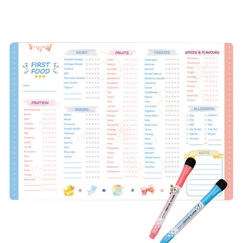 재사용 가능한 첫 번째 음식 추적기, 자석 피젯 체크리 - Baby Food Checklist 리뷰 및 가격