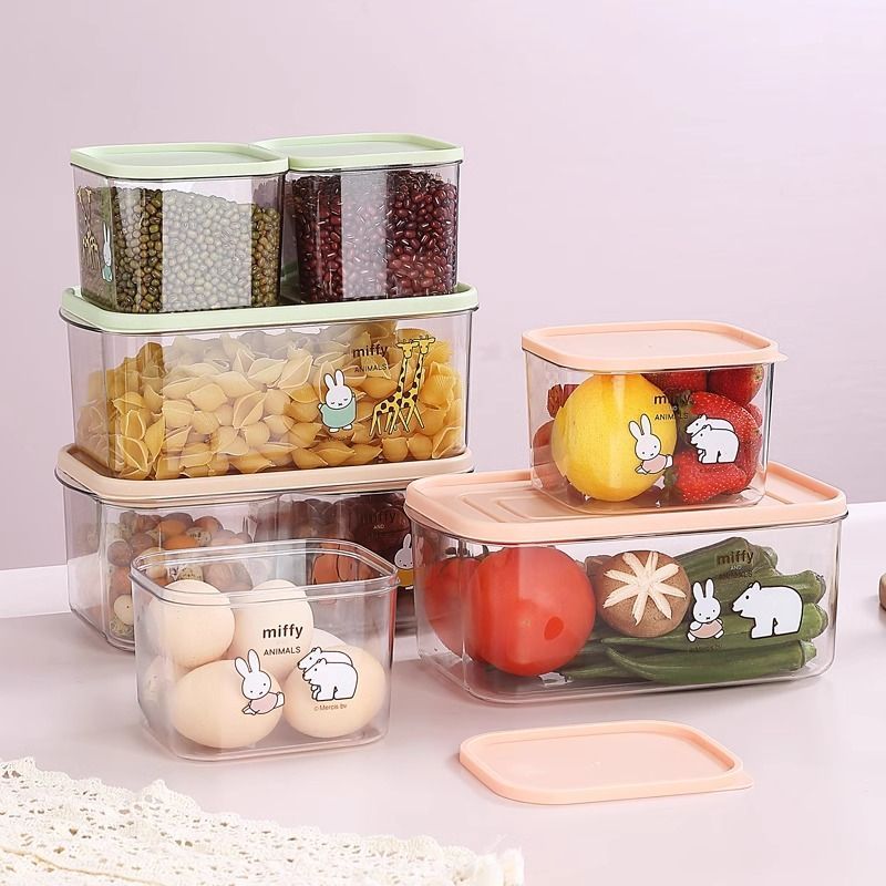 만화풍 귀여운 새 스타일 보관 용기 가정용 밀폐 투명  - First Food Jar 리뷰 및 가격