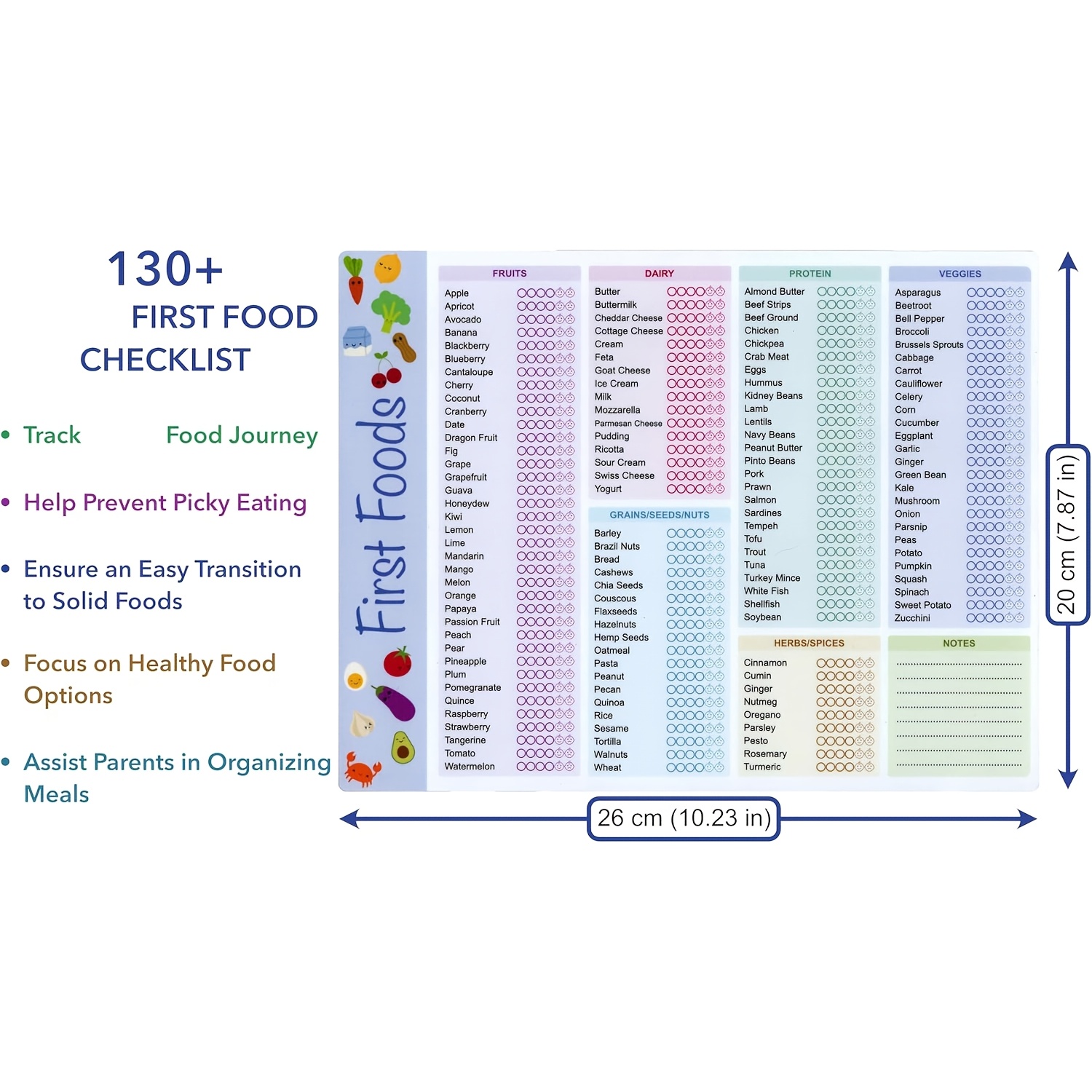 아기 첫 식사 기록표, 고품질 냉장고 자석 드라이 이레 - Baby Food Checklist 리뷰 및 가격
