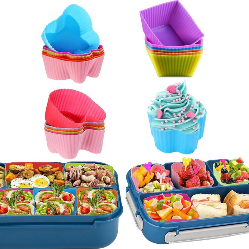 어린이를위한 8PCS 실리콘 도시락 분배기 어린이 학교 - Baby Food Container 리뷰 및 가격