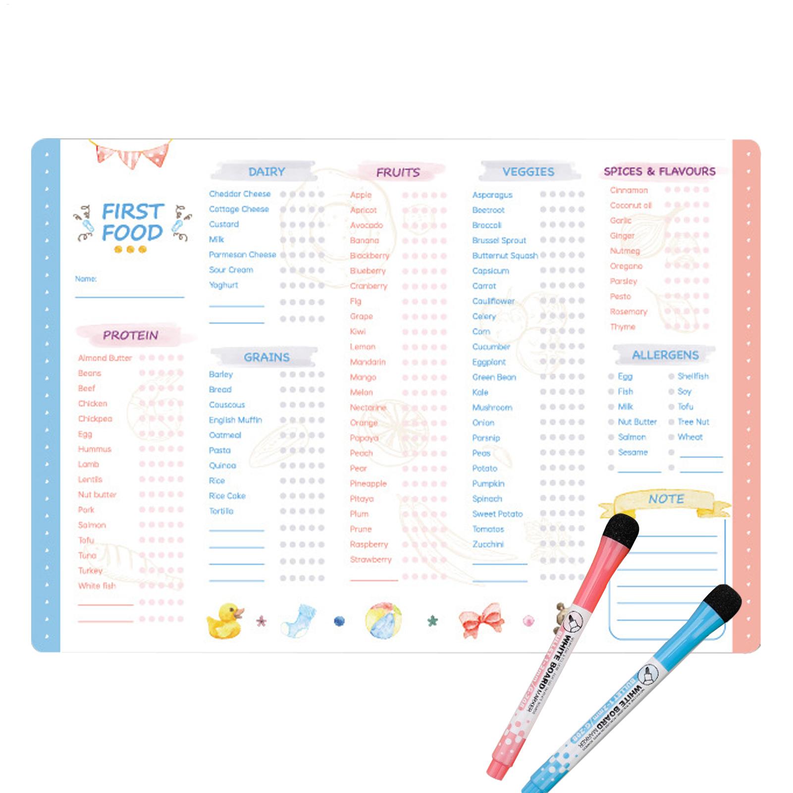 첫 먹는 음식 차트 자석식 아기 첫 먹는 음식 체크리스 - Baby Food Checklist 리뷰 및 가격
